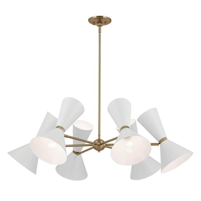 Image 4 Kichler Phix 38 3/4"W Champagne Bronze 12-Light Chandelier more views