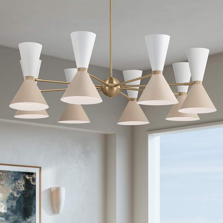 Image 1 Kichler Phix 48 3/4" Wide 16-Light Modern Hourglass Chandelier