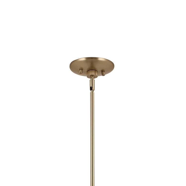 Image 3 Kichler Phix 48 Inch 4 Light Linear Chandelier in Bronze with White more views