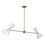 4_Kichler Phix 48 Inch 4 Light Linear Chandelier in Bronze with White more views
