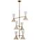 Kichler Phix 50 Inch 12 Light Foyer Chandelier Bronze with Greige and White