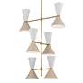 2_Kichler Phix 50 Inch 12 Light Foyer Chandelier Bronze with Greige and White more views