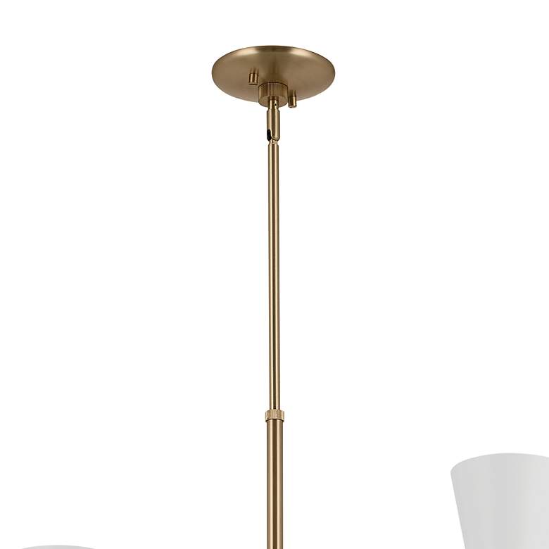 Image 4 Kichler Phix 50 Inch 12 Light Foyer Chandelier Bronze with White more views