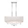 Kichler Piatt 32"W Chrome and White Fabric Linear Pendant