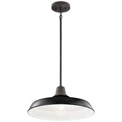 Kichler Pier 11" Wide Black Outdoor Hanging Light