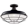 3_Kichler Pier 11" Wide Black Outdoor Hanging Light more views