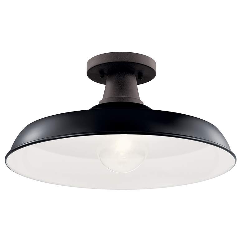 Image 4 Kichler Pier 11" Wide Black Outdoor Hanging Light more views