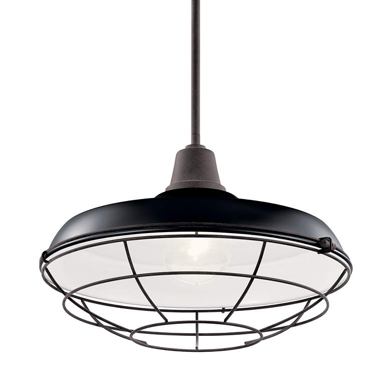 Image 5 Kichler Pier 11" Wide Black Outdoor Hanging Light more views
