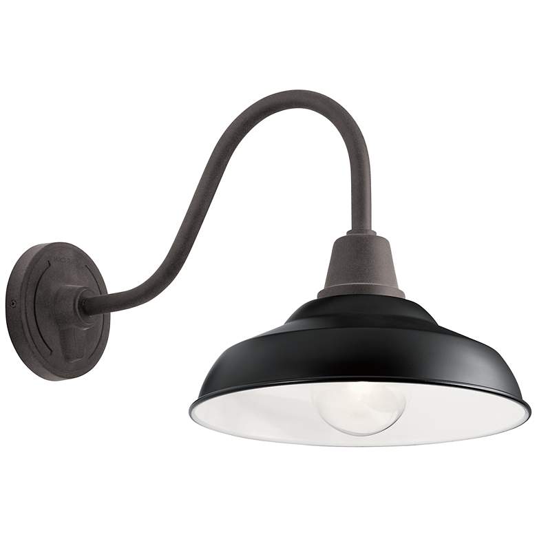 Image 1 Kichler Pier 16 1/4"W bronze Black Metal Outdoor Wall Light