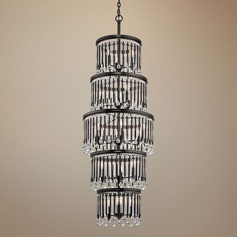 Image 1 Kichler Piper 22 inch Wide Espresso 18-Light Chandelier