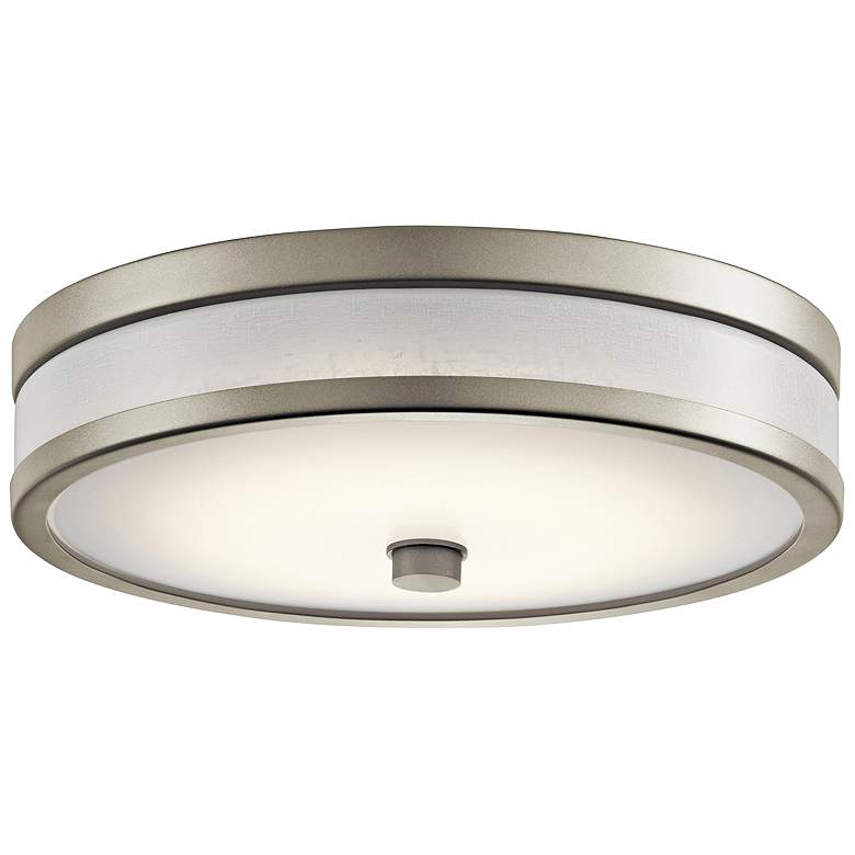 Image 2 Kichler Pira 12" Wide Modern Brushed Nickel LED Ceiling Light