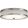 2_Kichler Pira 15" Modern Nickel and Linen Color Shade LED Ceiling Light