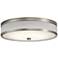 Kichler Pira 15" Modern Nickel and Linen Color Shade LED Ceiling Light