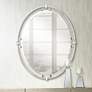 1_Kichler Pocelona 30" x 24" White Porcelain and Chrome Wall Mirror