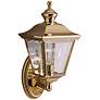 3_Kichler Polished Brass 15 1/2" Traditional Lantern Outdoor Wall Light