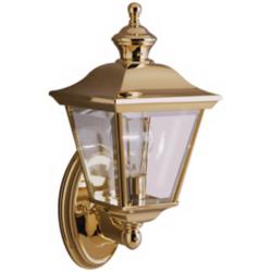 Kichler Polished Brass 15 1/2" Traditional Lantern Outdoor Wall Light