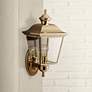 2_Kichler Polished Brass 15 1/2" Traditional Lantern Outdoor Wall Light