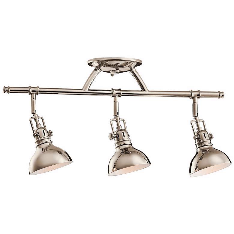 Image 3 Kichler Polished Nickel 23" Wide Swivel Ceiling Fixture more views