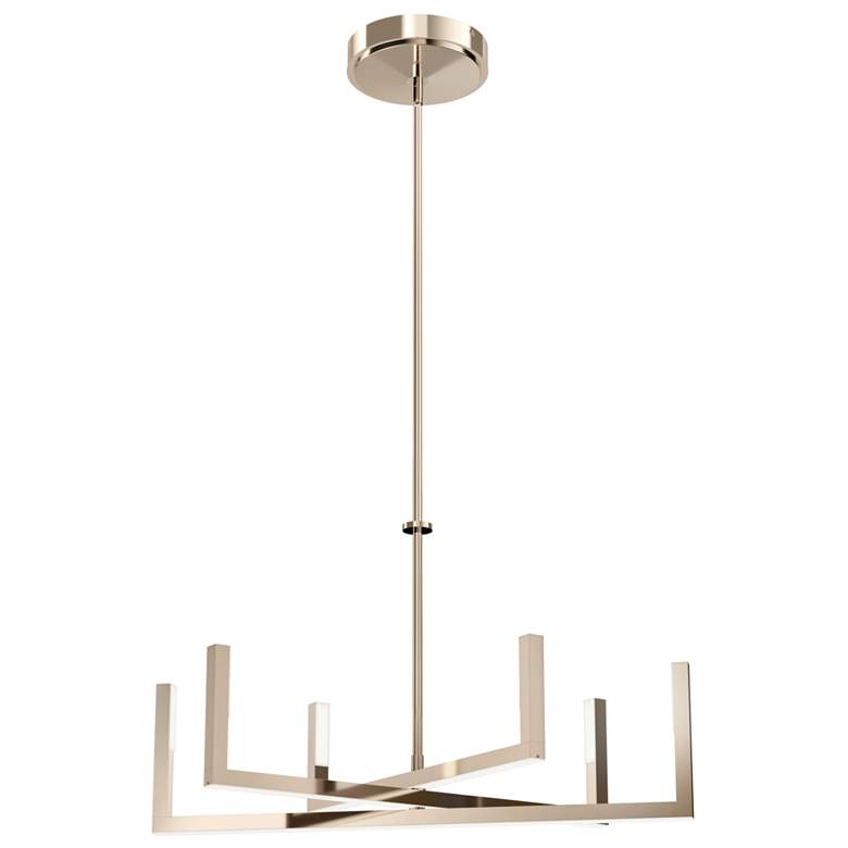 Image 2 Kichler Priam 28"W Polished Nickel 6-Light LED Chandelier
