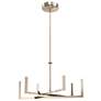 2_Kichler Priam 28"W Polished Nickel 6-Light LED Chandelier