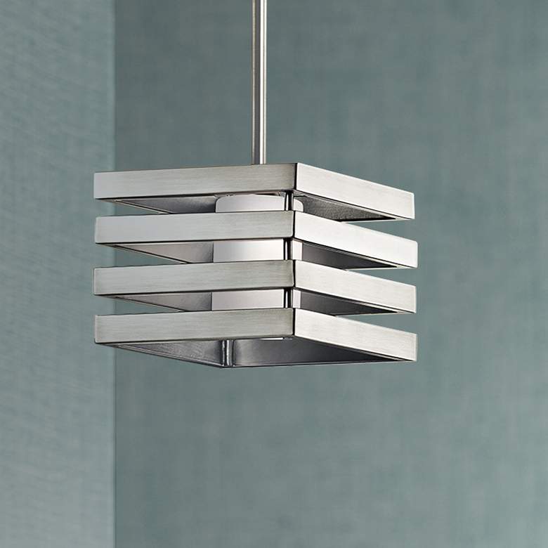 Image 1 Kichler Realta 12 inchW Brushed Nickel Mini Pendant