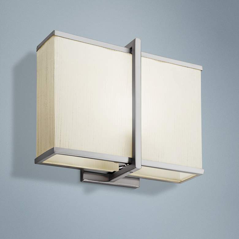 Image 1 Kichler Regan 10 inch High Satin Nickel LED Wall Sconce