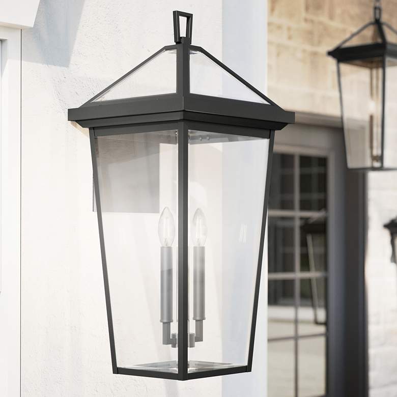 Image 1 Kichler Regence 26" High Black 2-Light Outdoor Wall Light