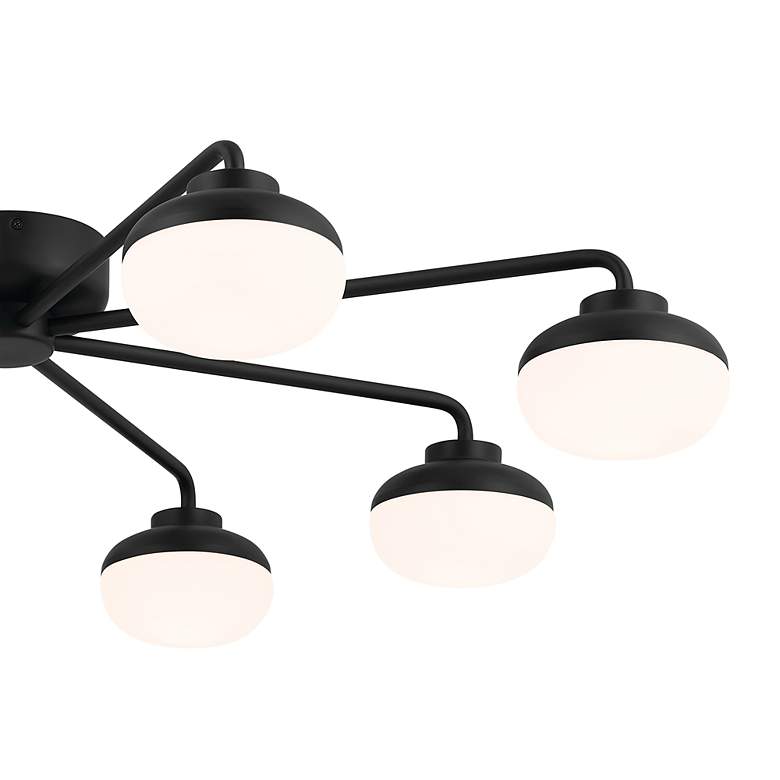 Image 2 Kichler Remy 40 3/4" Wide Black 8-Light LED Ceiling Light more views