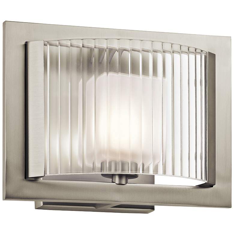 Image 1 Kichler Rigate 9 1/4" Wide Brushed Nickel Wall Sconce