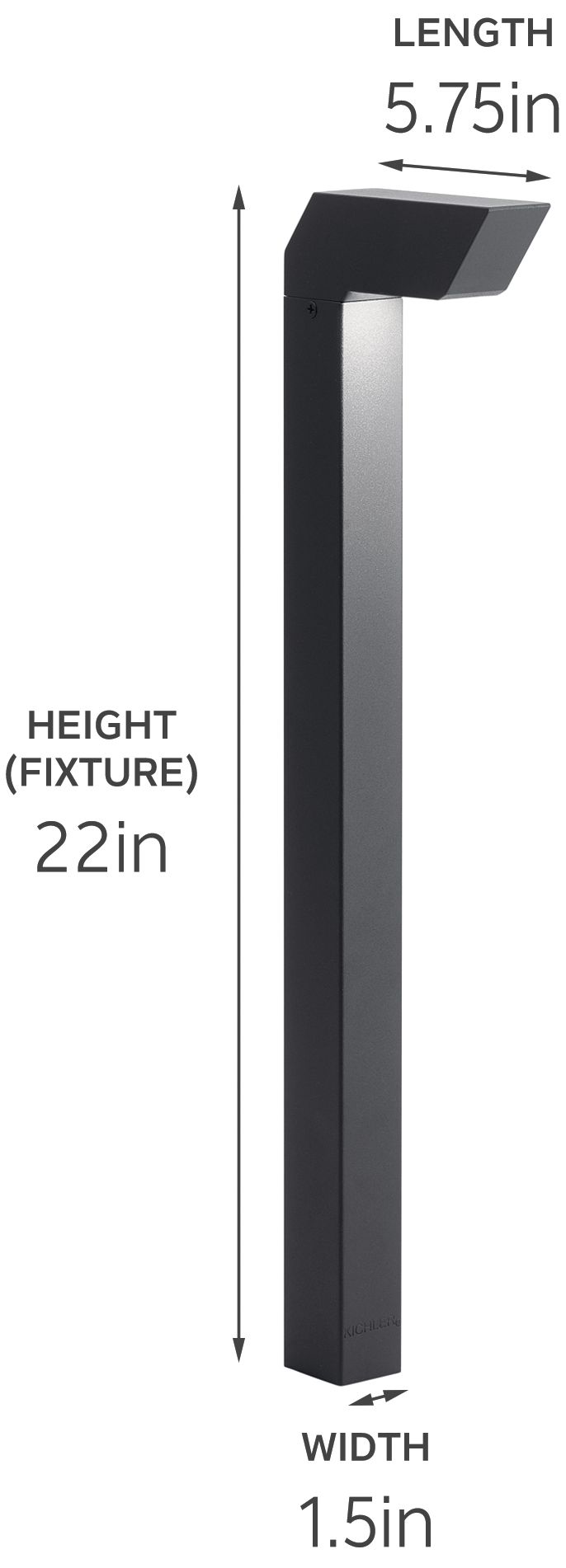 Kichler Right Angle 22"H Textured Black Landscape Path Light
