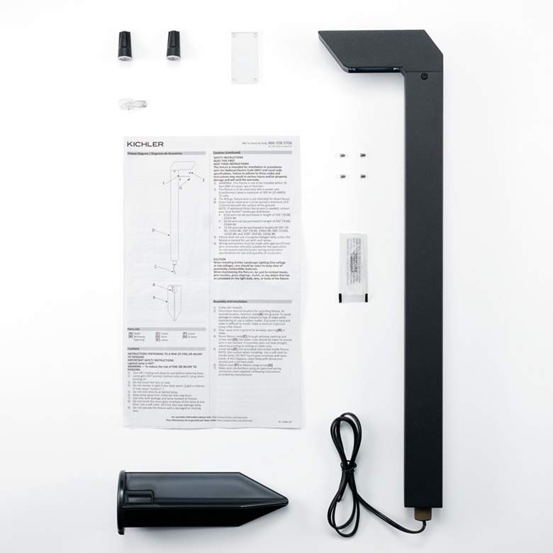 Image 5 Kichler Right Angle 22"H Textured Black Landscape Path Light more views