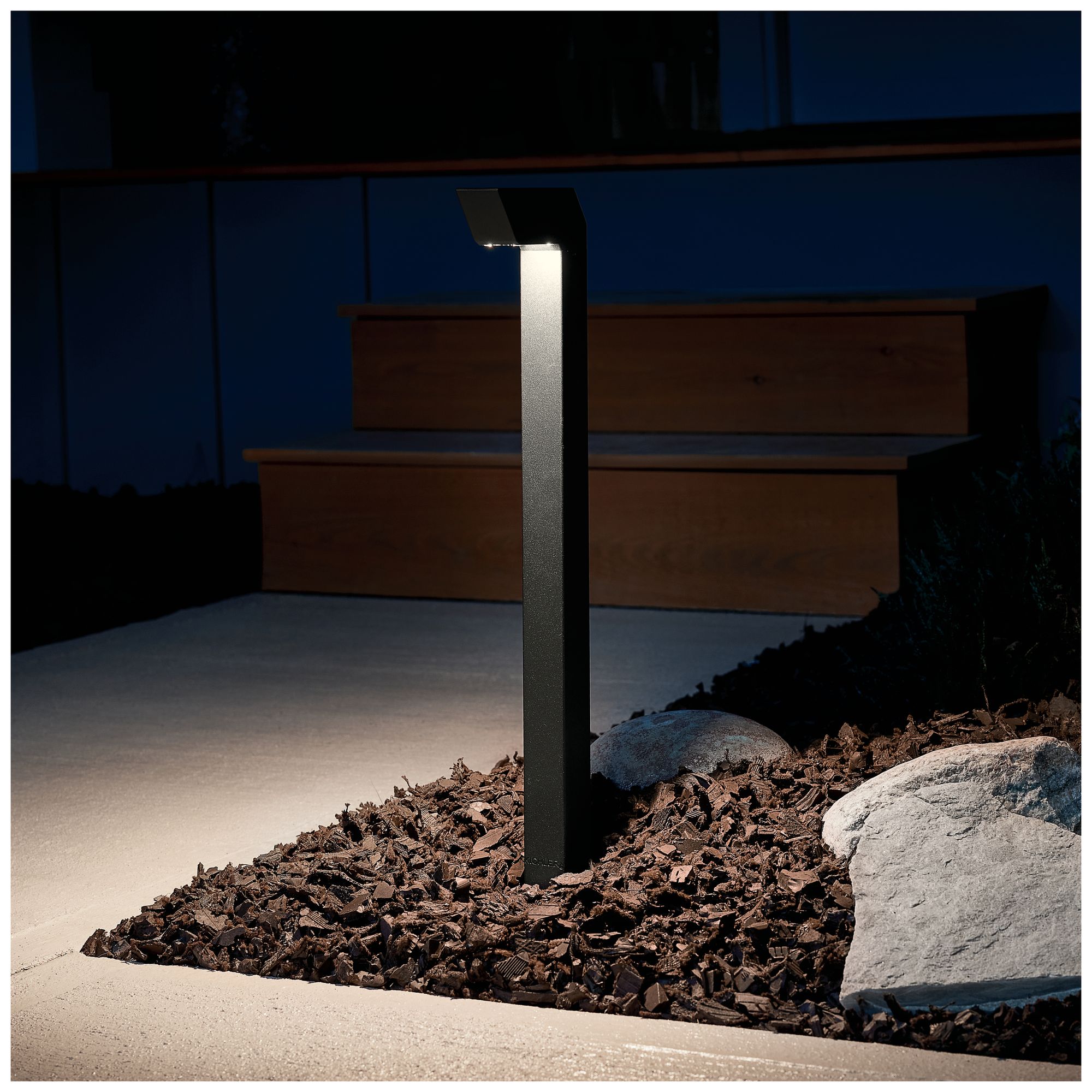 Image 7 Kichler Right Angle 22"H Textured Black Landscape Path Light more views