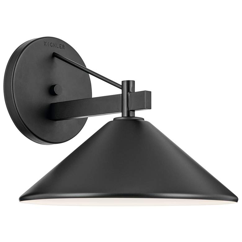 Image 3 Kichler Ripley 10" High Black Outdoor Wall Light