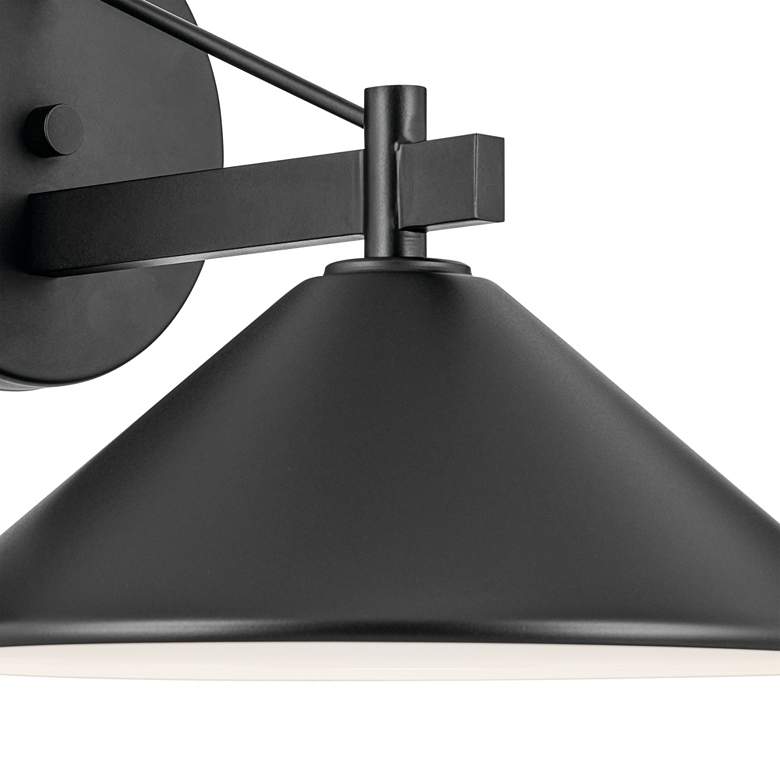 Image 4 Kichler Ripley 10" High Black Outdoor Wall Light more views