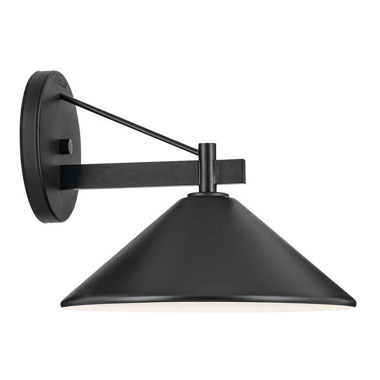 Image 6 Kichler Ripley 10" High Black Outdoor Wall Light more views