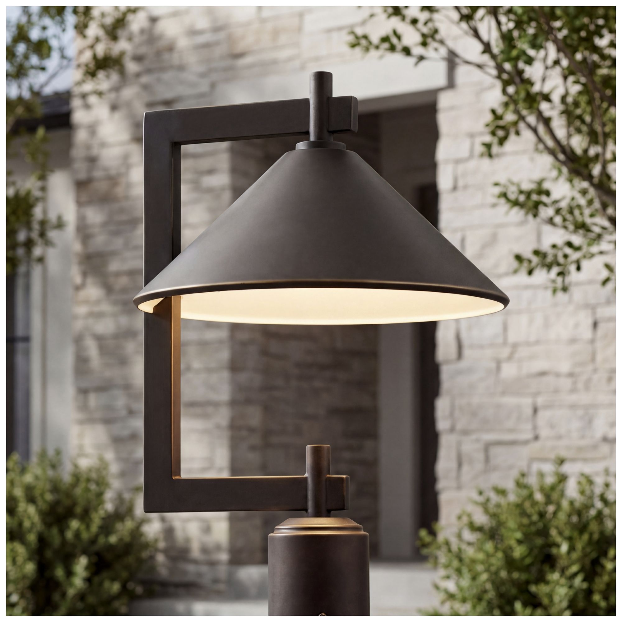 Image 2 Kichler Ripley 16" High Industrial Bronze Dark Sky Outdoor Post Light more views