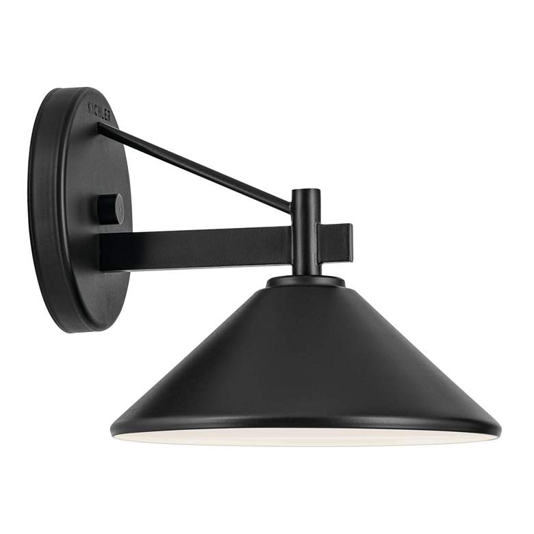 Image 4 Kichler Ripley 7 1/2" High Black Dark Sky Outdoor Wall Light more views