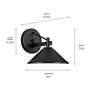 6_Kichler Ripley 7 1/2" High Black Dark Sky Outdoor Wall Light more views