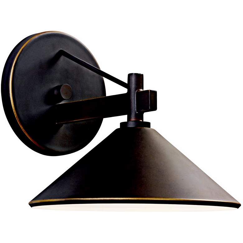 Image 1 Kichler Ripley 7 1/2 inch High Dark Sky Industrial Outdoor Wall Light