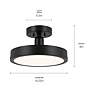 Thumbnail4 of Kichler Riu 14.25 Inch 1 Light LED Semi-Flush White Acrylic Diffuser more views