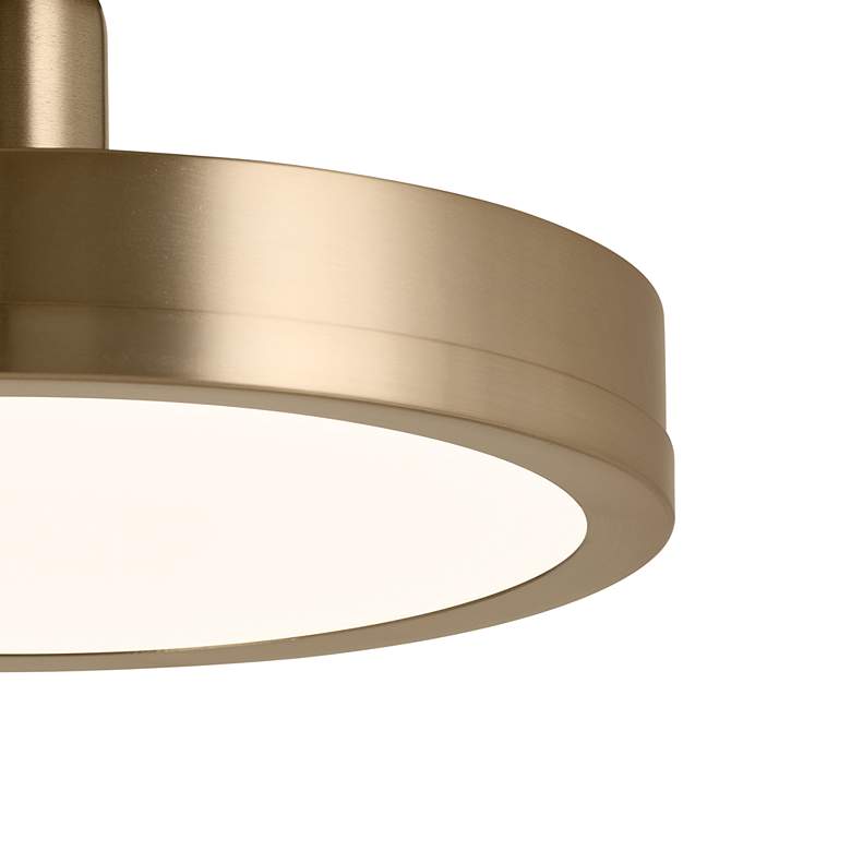 Image 2 Kichler Riu 14.25 Inch 1 Light LED Semi-Flush with White Acrylic Diffuser more views
