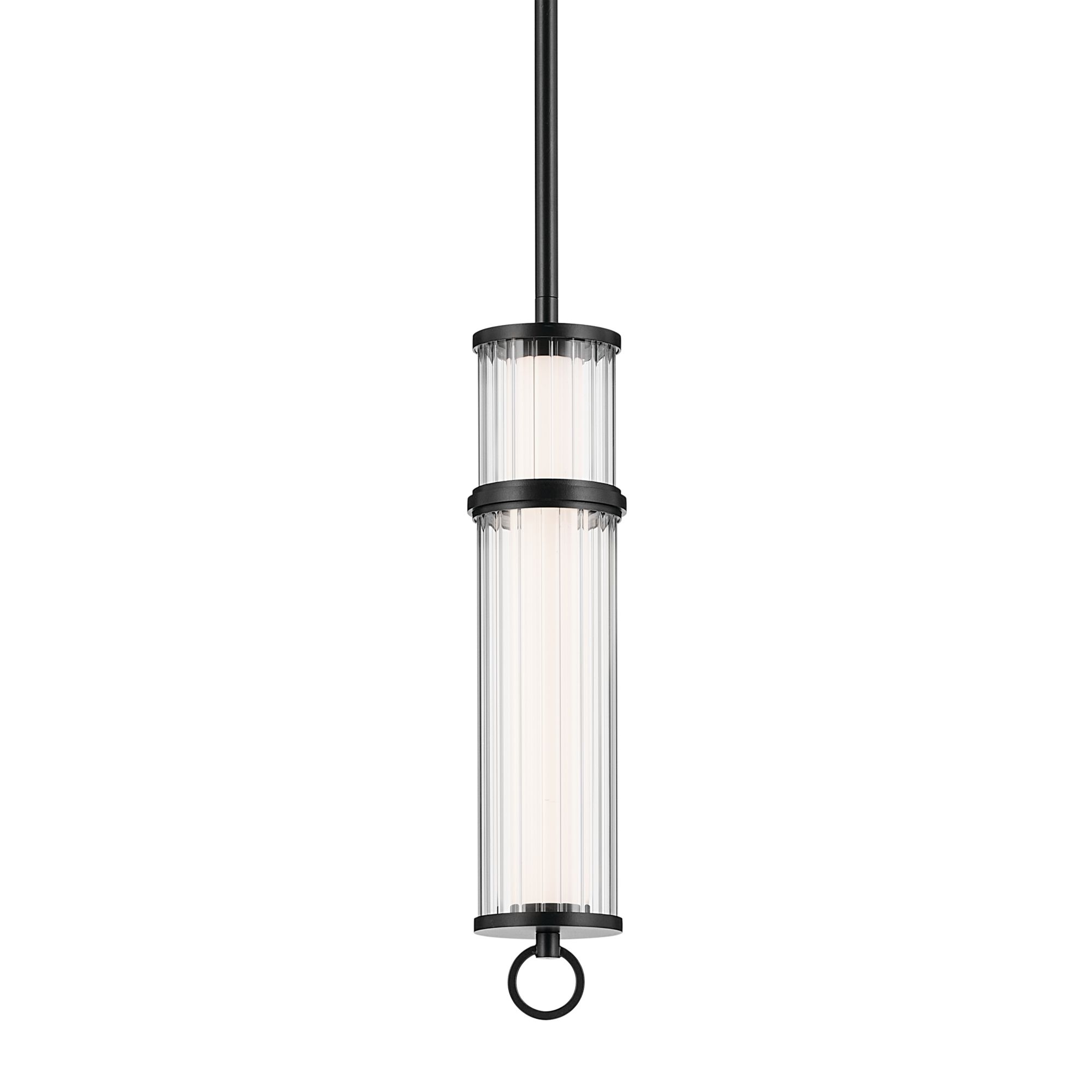 Image 5 Kichler Riven 15.5 Inch LED 1 Light Pendant in Black more views