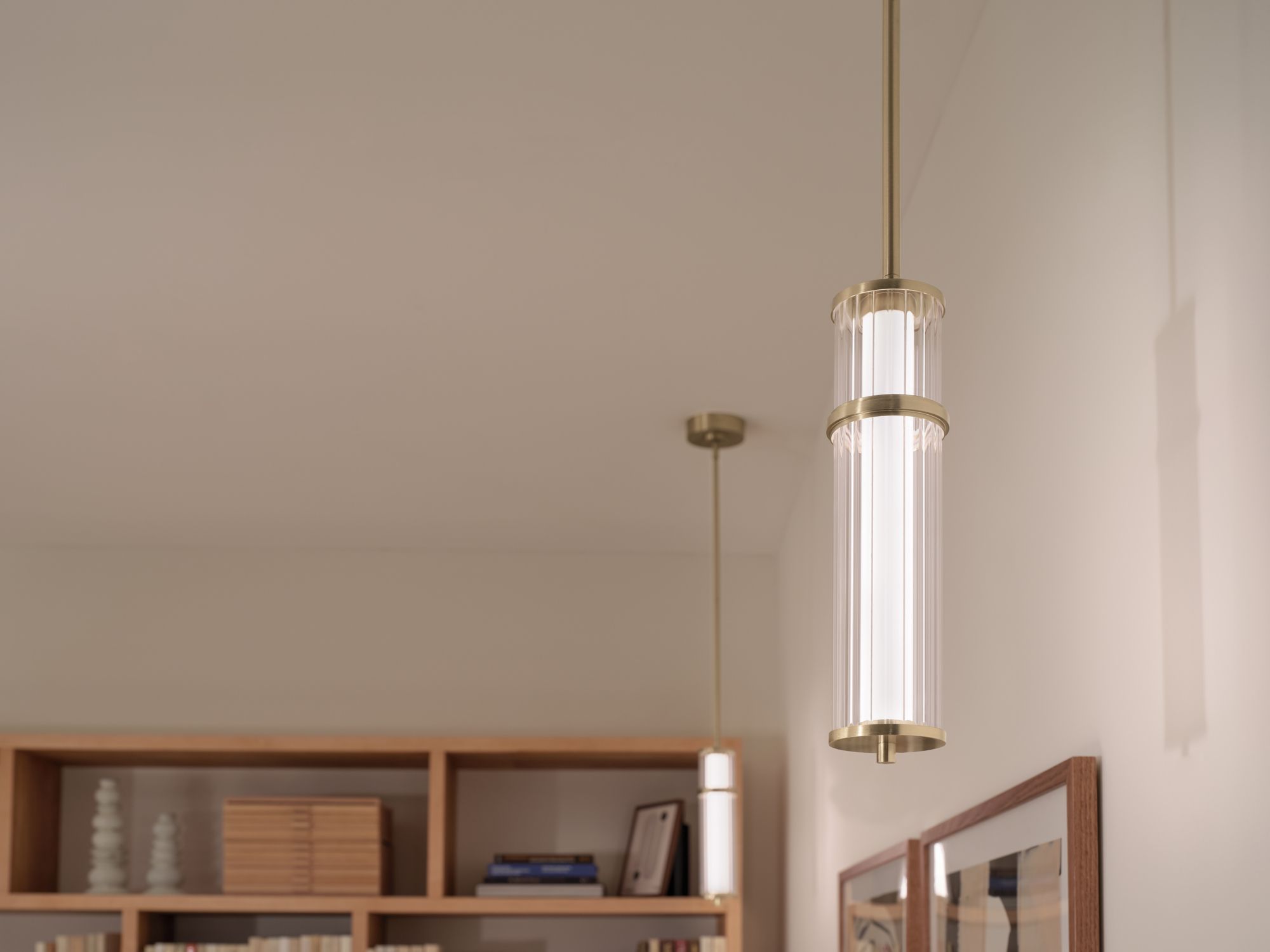 Image 3 Kichler Riven 15.5 Inch LED 1 Light Pendant in Champagne Bronze more views