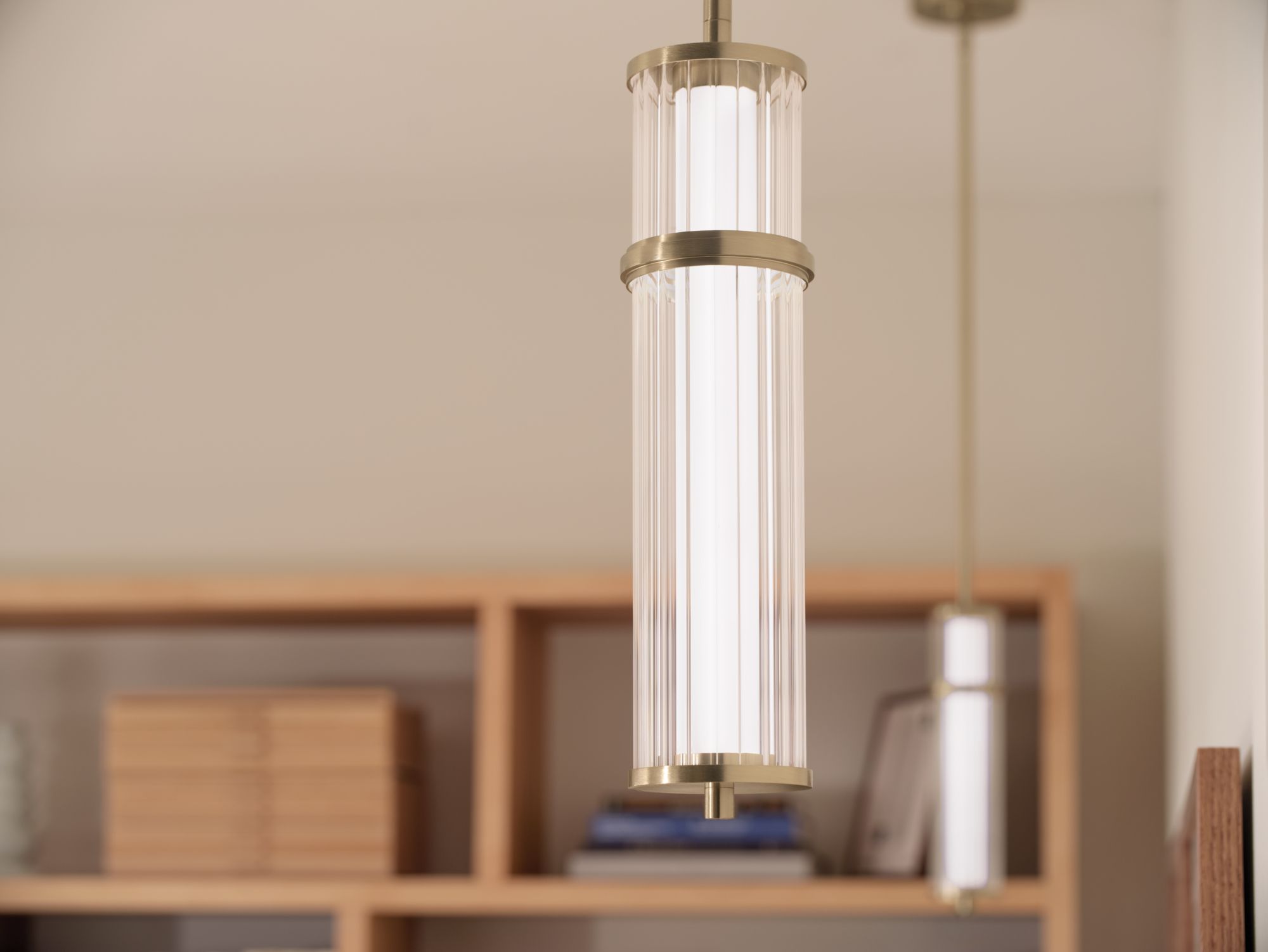 Image 4 Kichler Riven 15.5 Inch LED 1 Light Pendant in Champagne Bronze more views