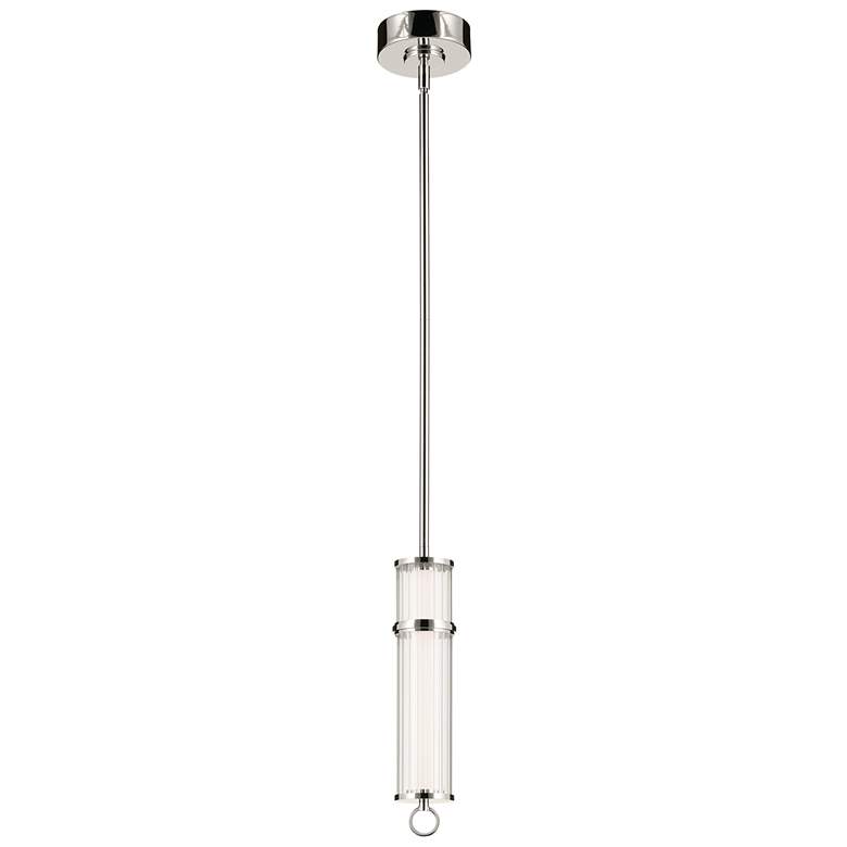Image 1 Kichler Riven 15.5 Inch LED 1 Light Pendant in Polished Nickel