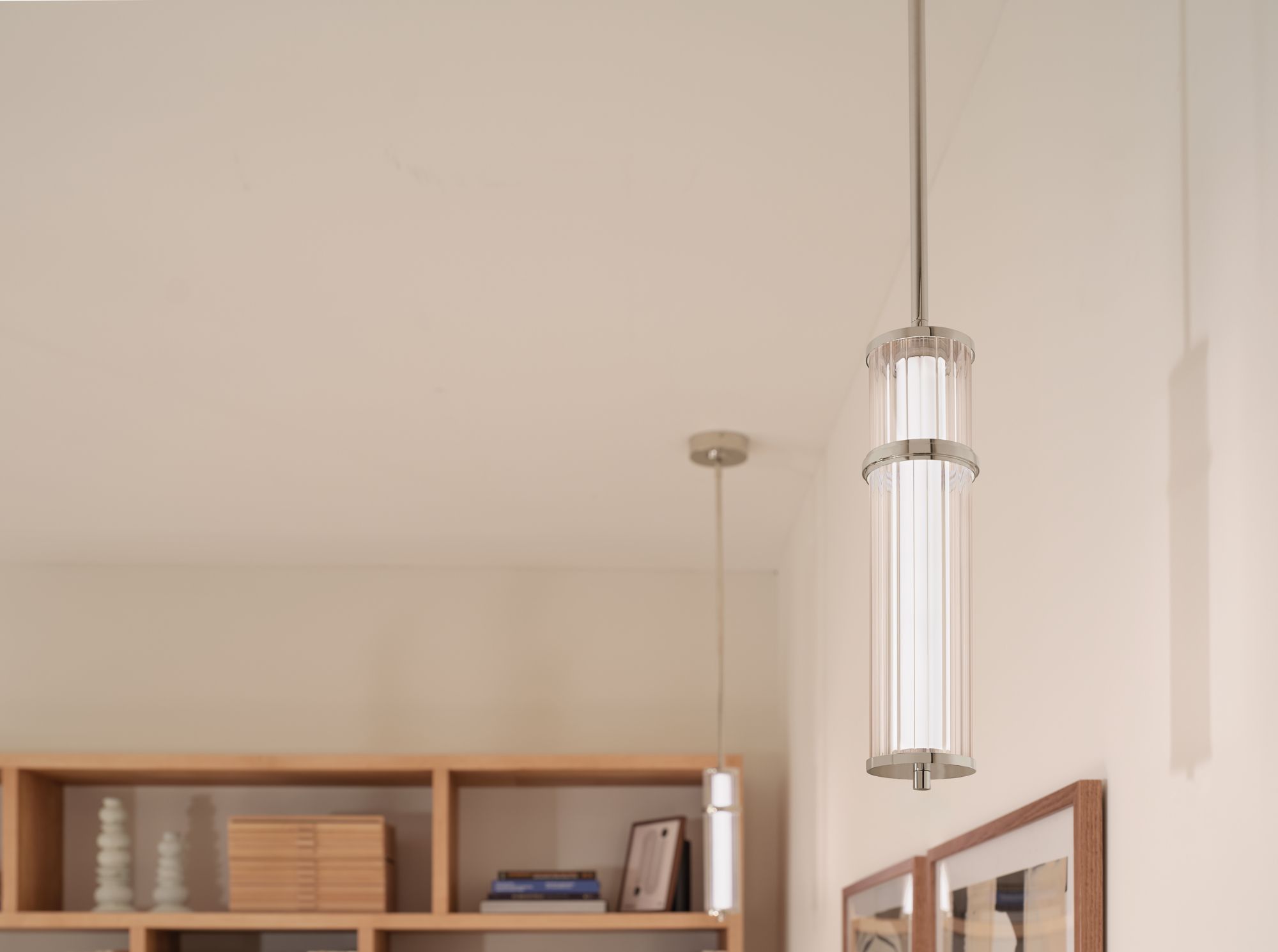 Image 4 Kichler Riven 15.5 Inch LED 1 Light Pendant in Polished Nickel more views