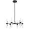 Kichler Riven 33 Inch LED 12 Light Chandelier in Black