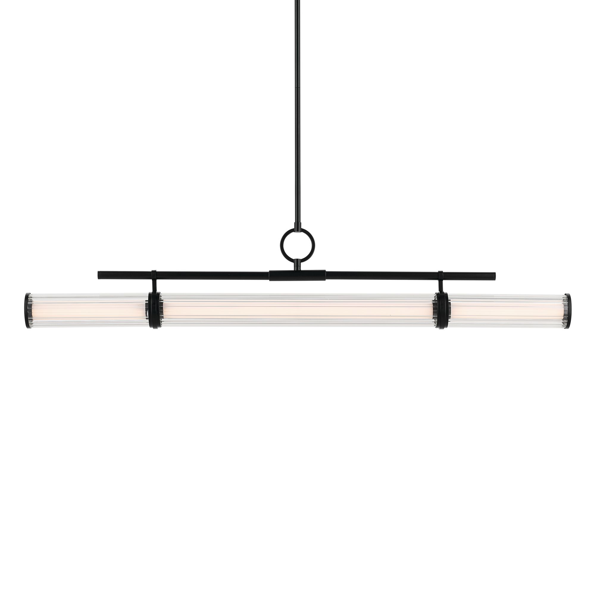 Image 5 Kichler Riven 48.25 Inch LED 1 Light Linear Chandelier in Black more views