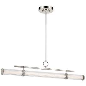 Image1 of Kichler Riven 48.25 Inch LED 1 Light Linear Chandelier in Polished Nickel