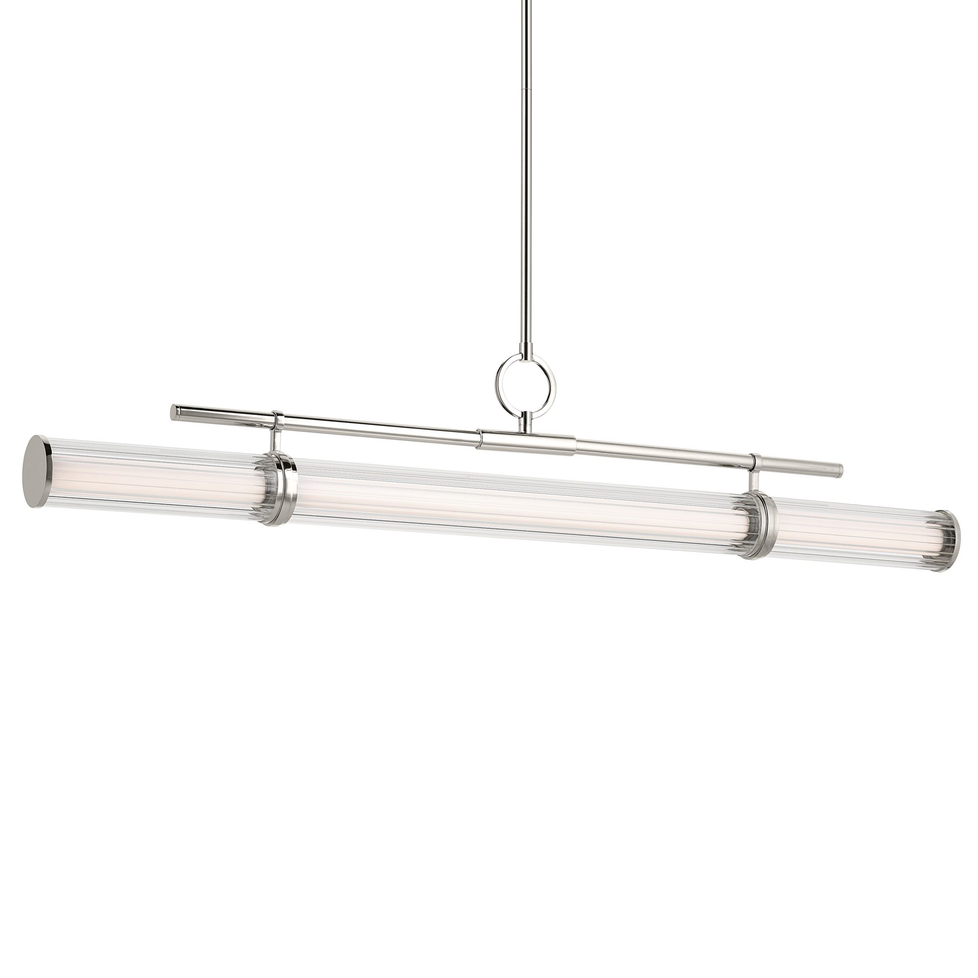 Image 6 Kichler Riven 48.25 Inch LED 1 Light Linear Chandelier in Polished Nickel more views